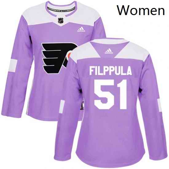 Womens Adidas Philadelphia Flyers 51 Valtteri Filppula Authentic Purple Fights Cancer Practice NHL Jersey